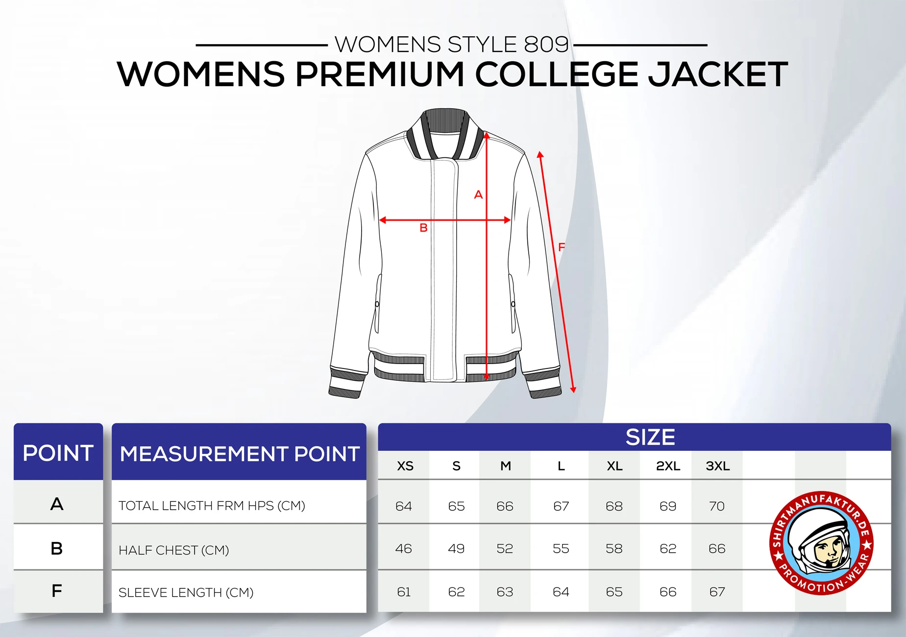 HRM Womens Premium College Jacket