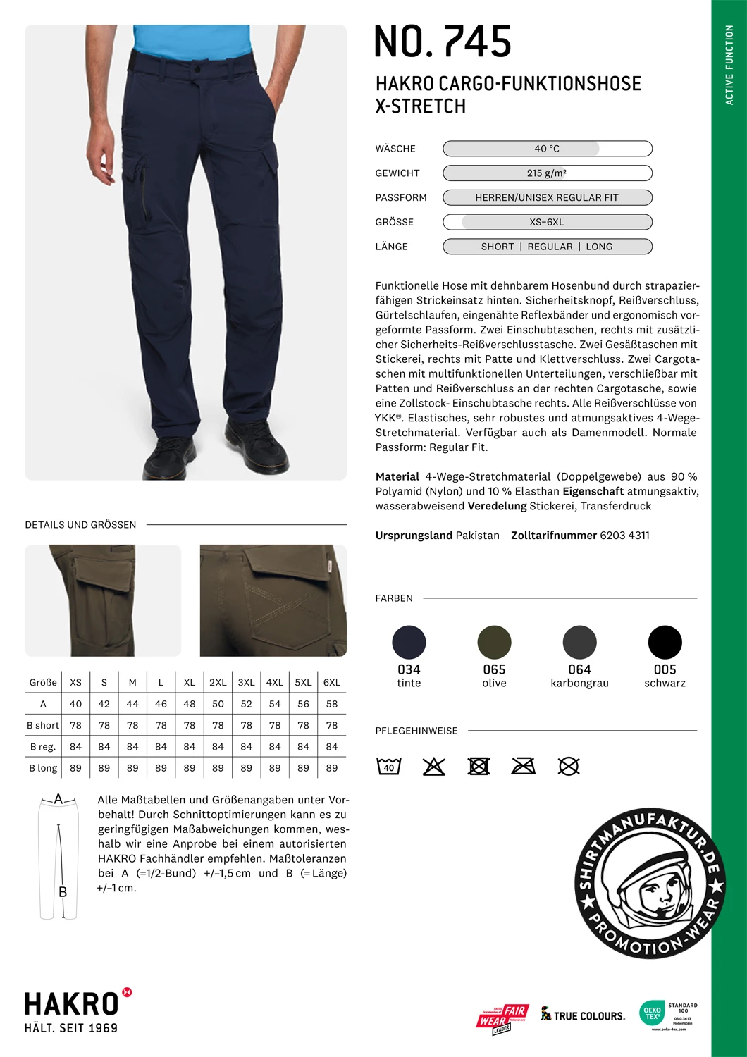 Hakro Cargo-Funktionshose X-Stretch