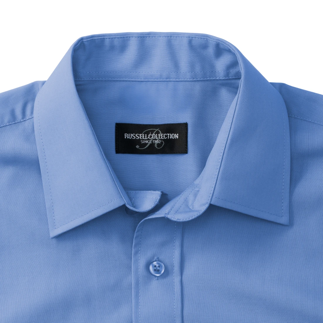 Russell Mens Short Sleeve Poly-Cotton Poplin Shirt