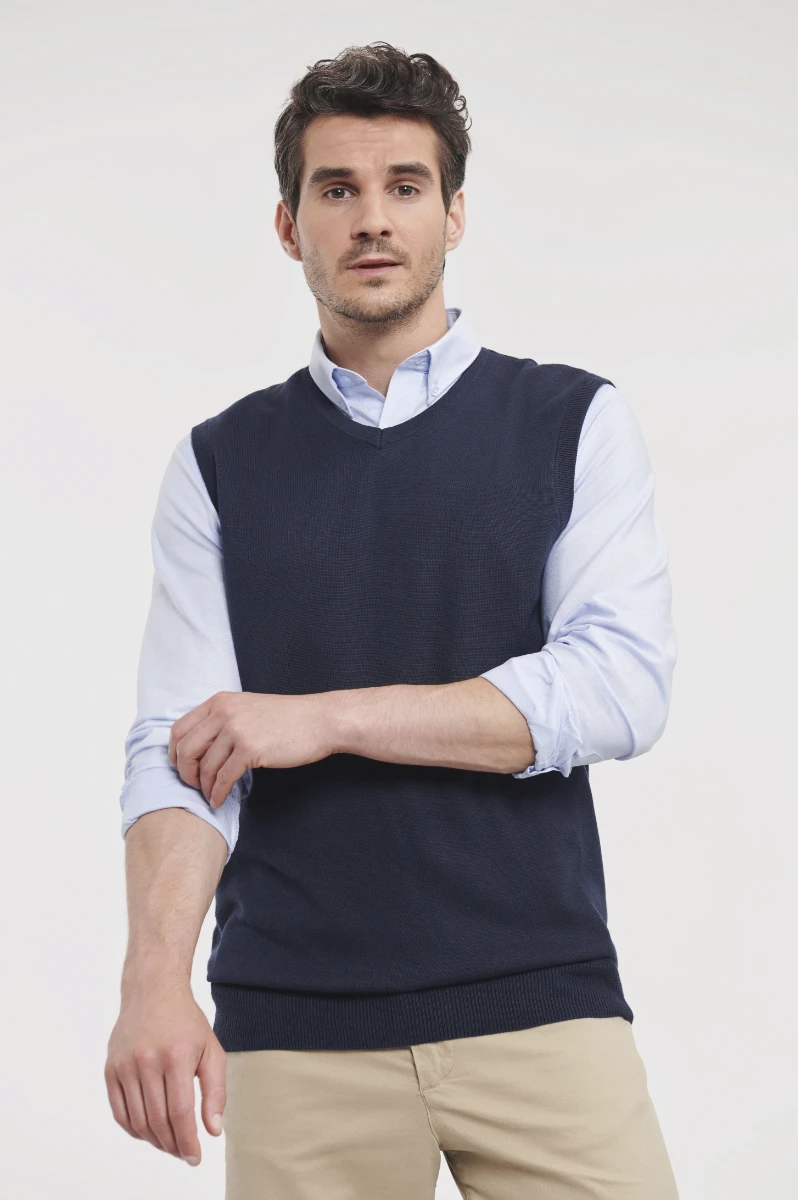 Russell V-Neck Sleeveless Knitted Pullover