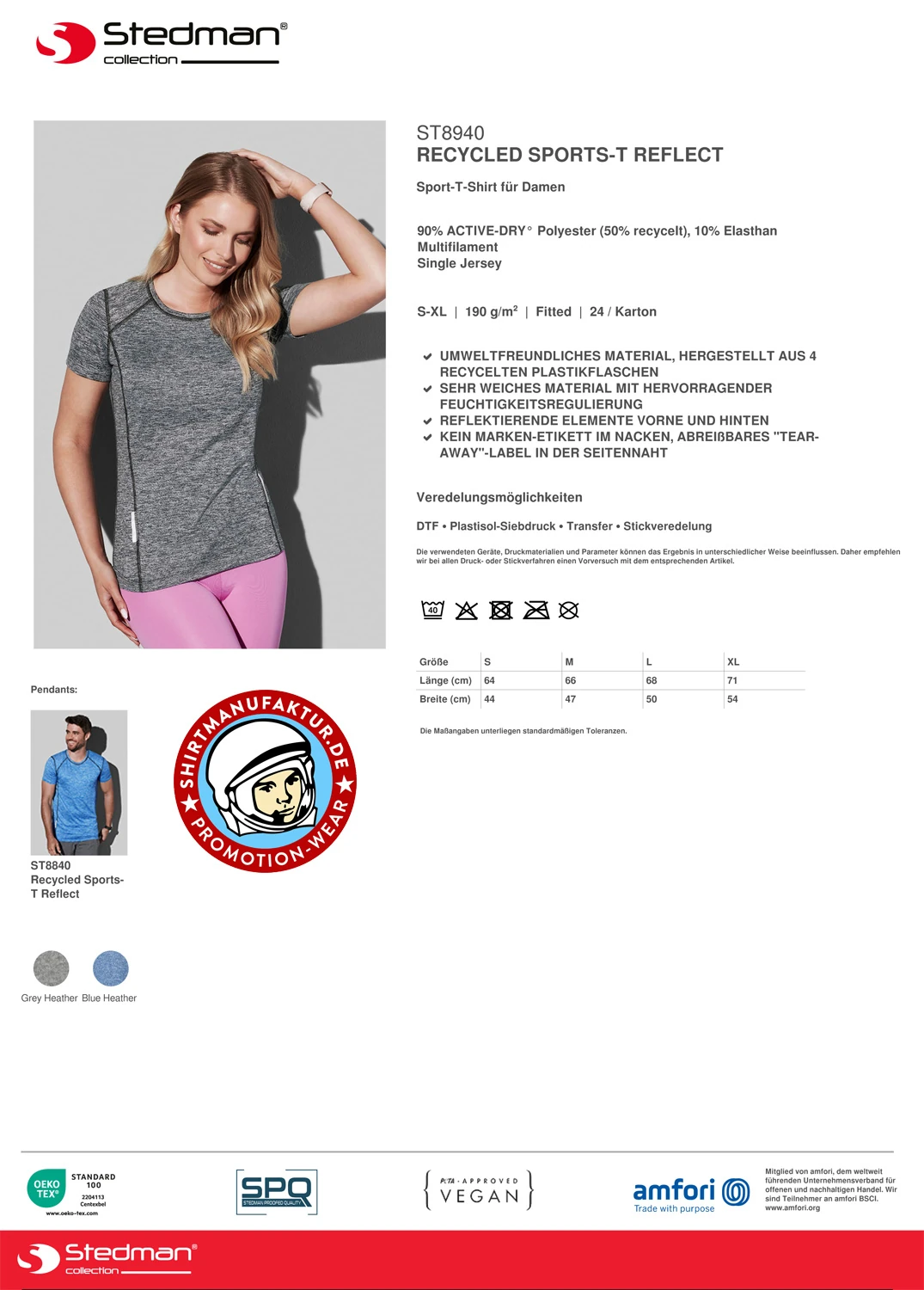 Stedman Women Recycled Sports-T Reflect