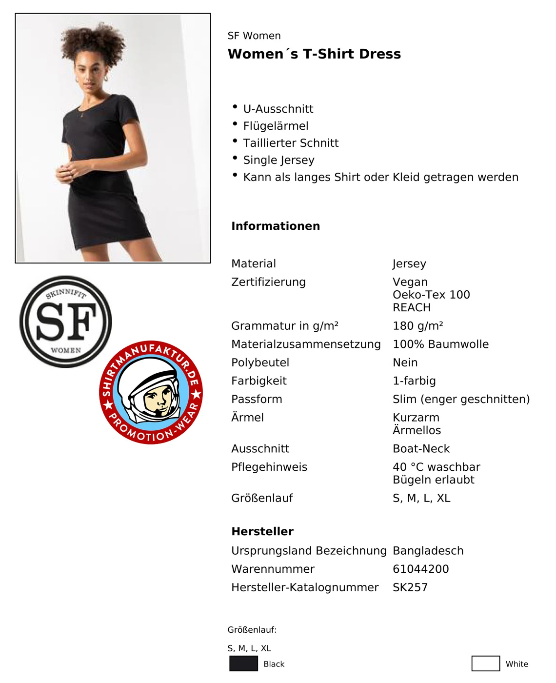 SkinniFit Womens T-Shirt Dress
