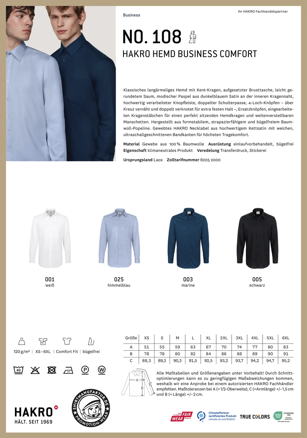 Hakro Shirt Business Comfort Hakro Shirt Business Comfort