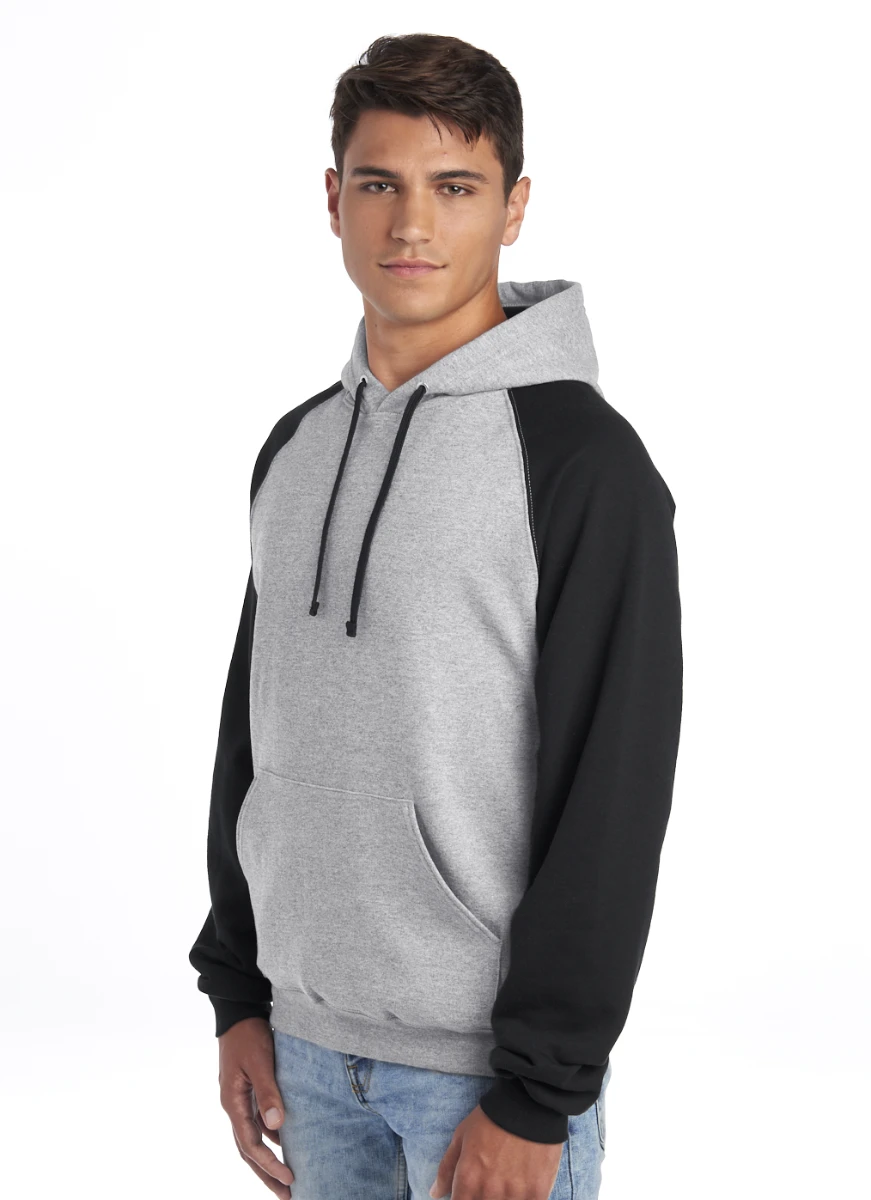 Jerzees Nublend Colour-Block Raglan Hooded Sweatshirt