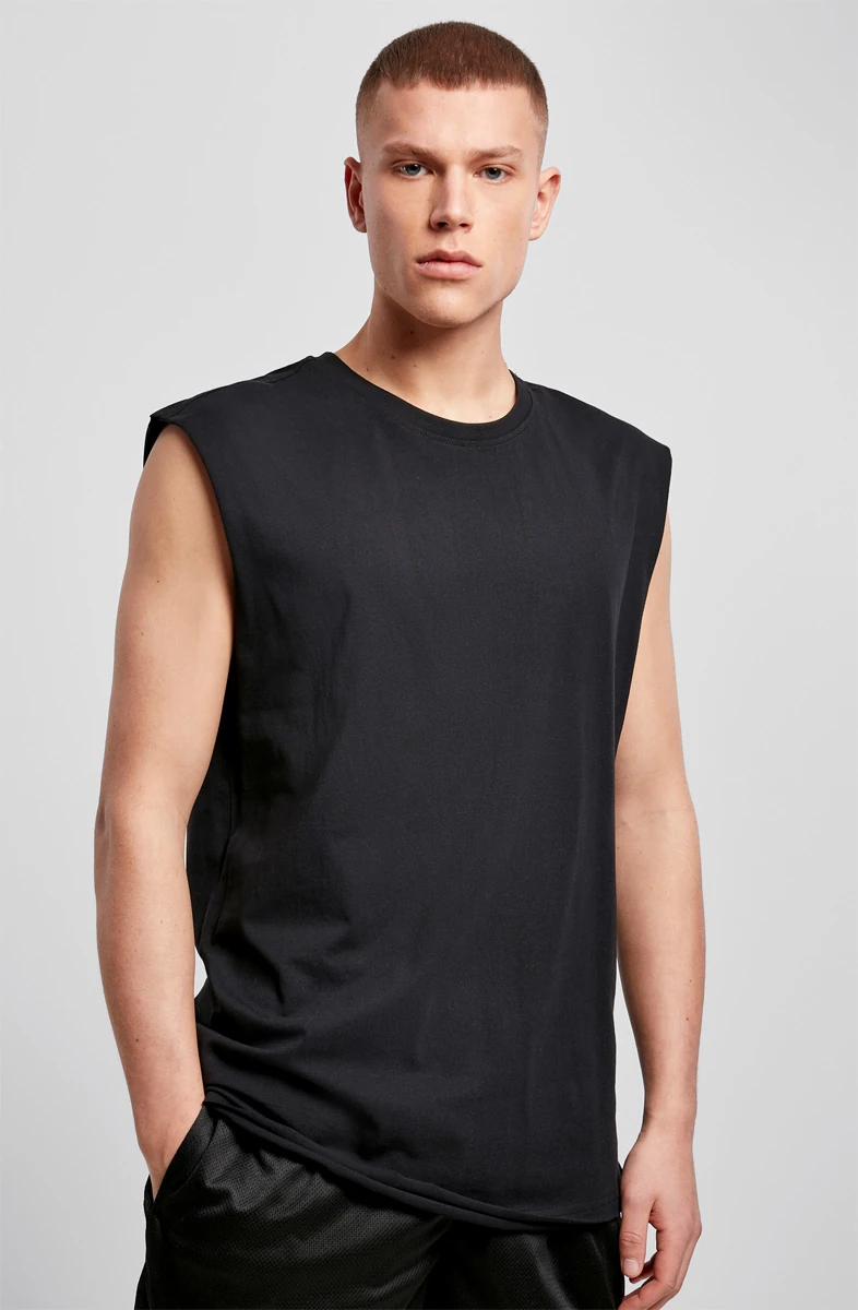 Build Your Brand, Sleeveless Tee BY049, black