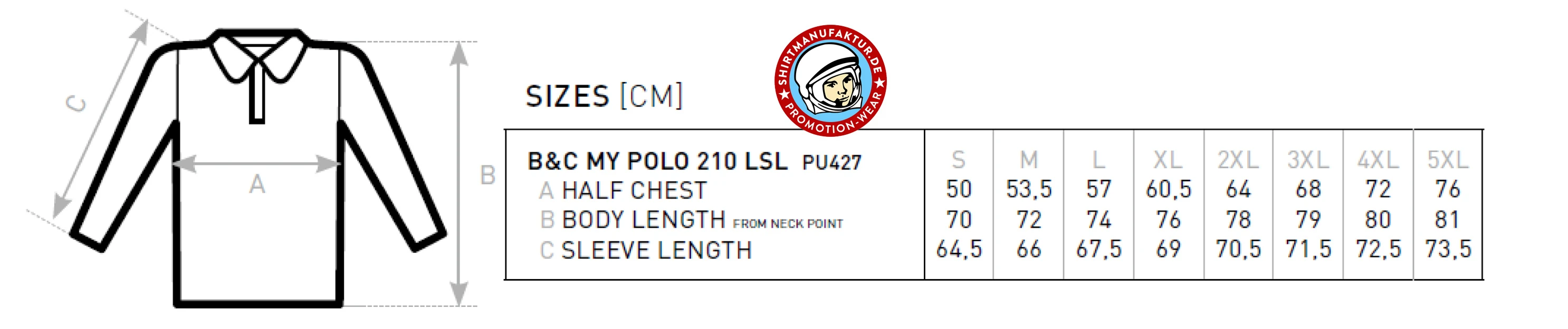 B&C My Polo 210 Longsleeve