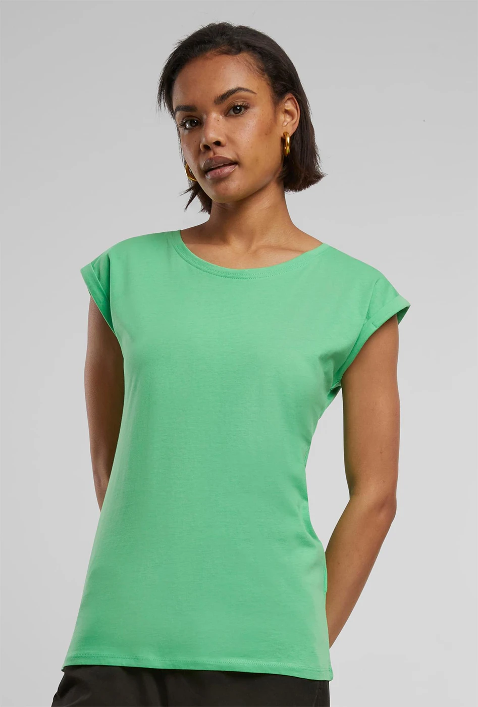 Build Your Brand Ladies Extended Shoulder Tee