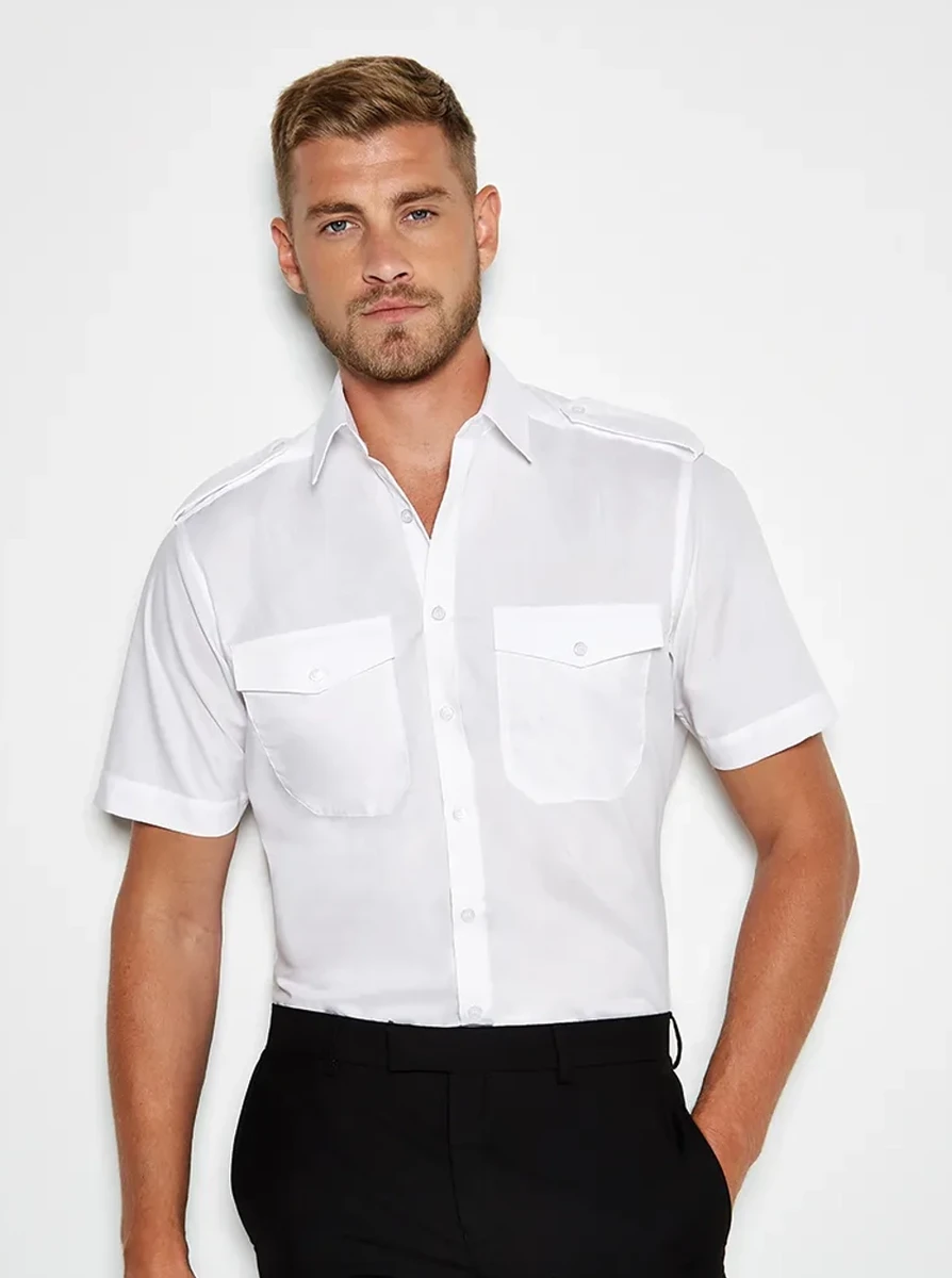 Kustom Kit Tailored Fit Pilot Shirt