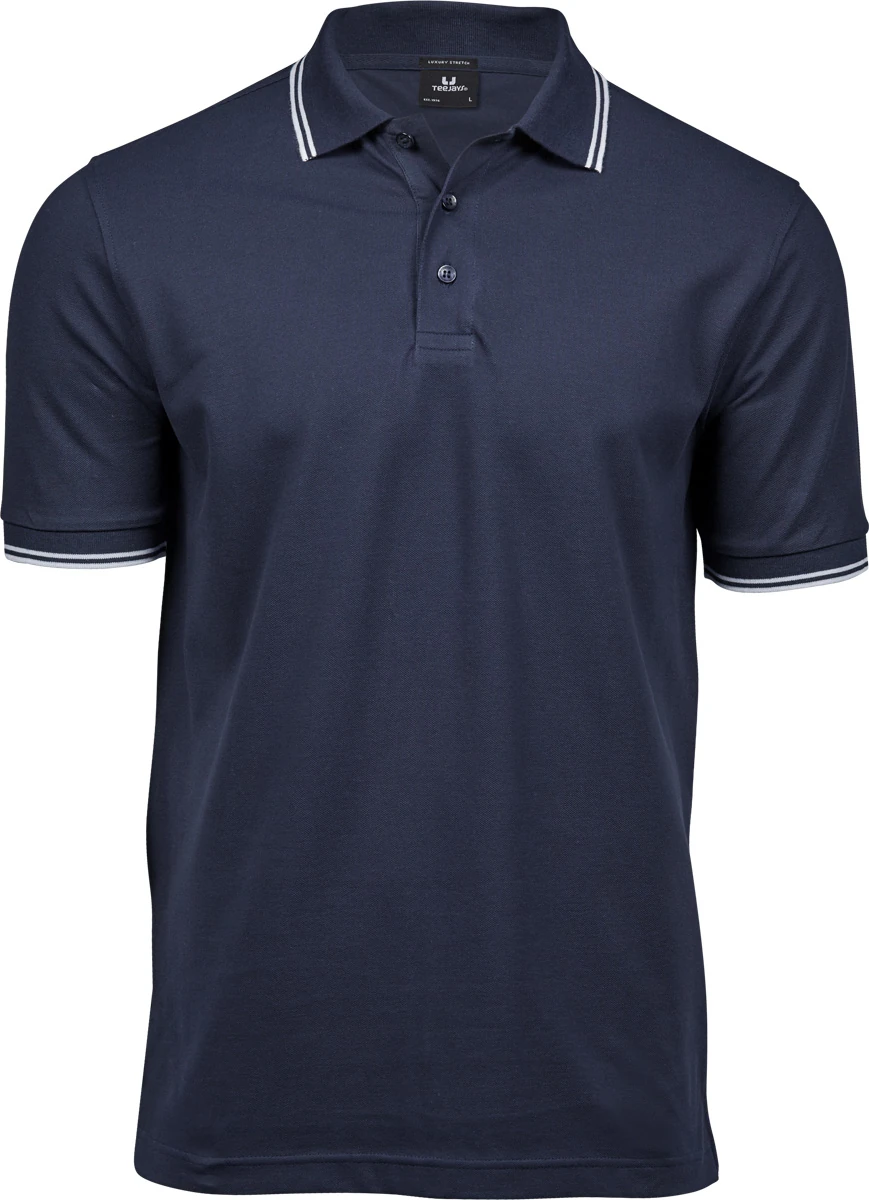 Tee Jays Mens Luxury Stripe Stretch Polo
