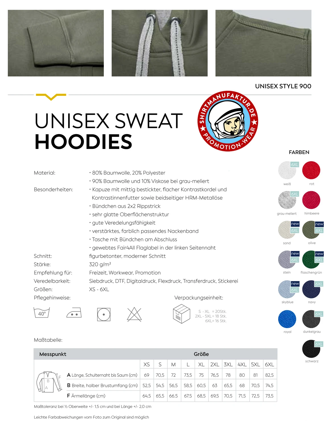 HRM Unisex Sweat Hoody
