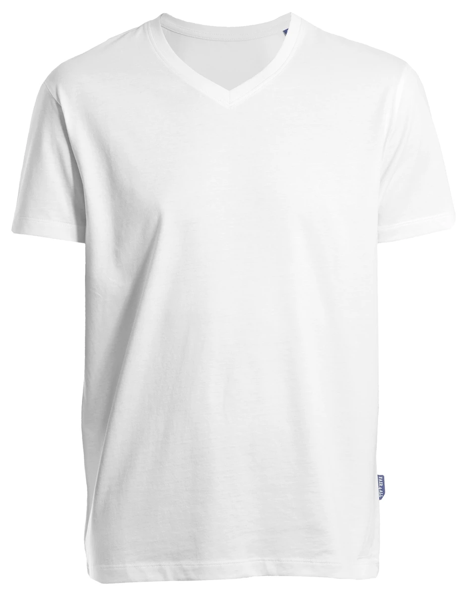 HRM 102, weißes V-Kragen T-Shirt