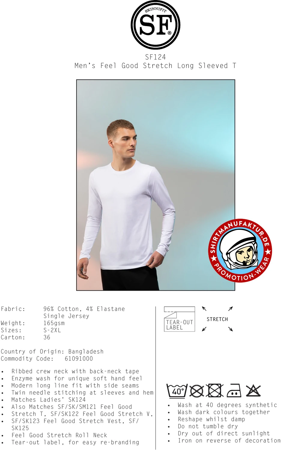 SkinniFit Feel Good Long Sleeved Stretch T