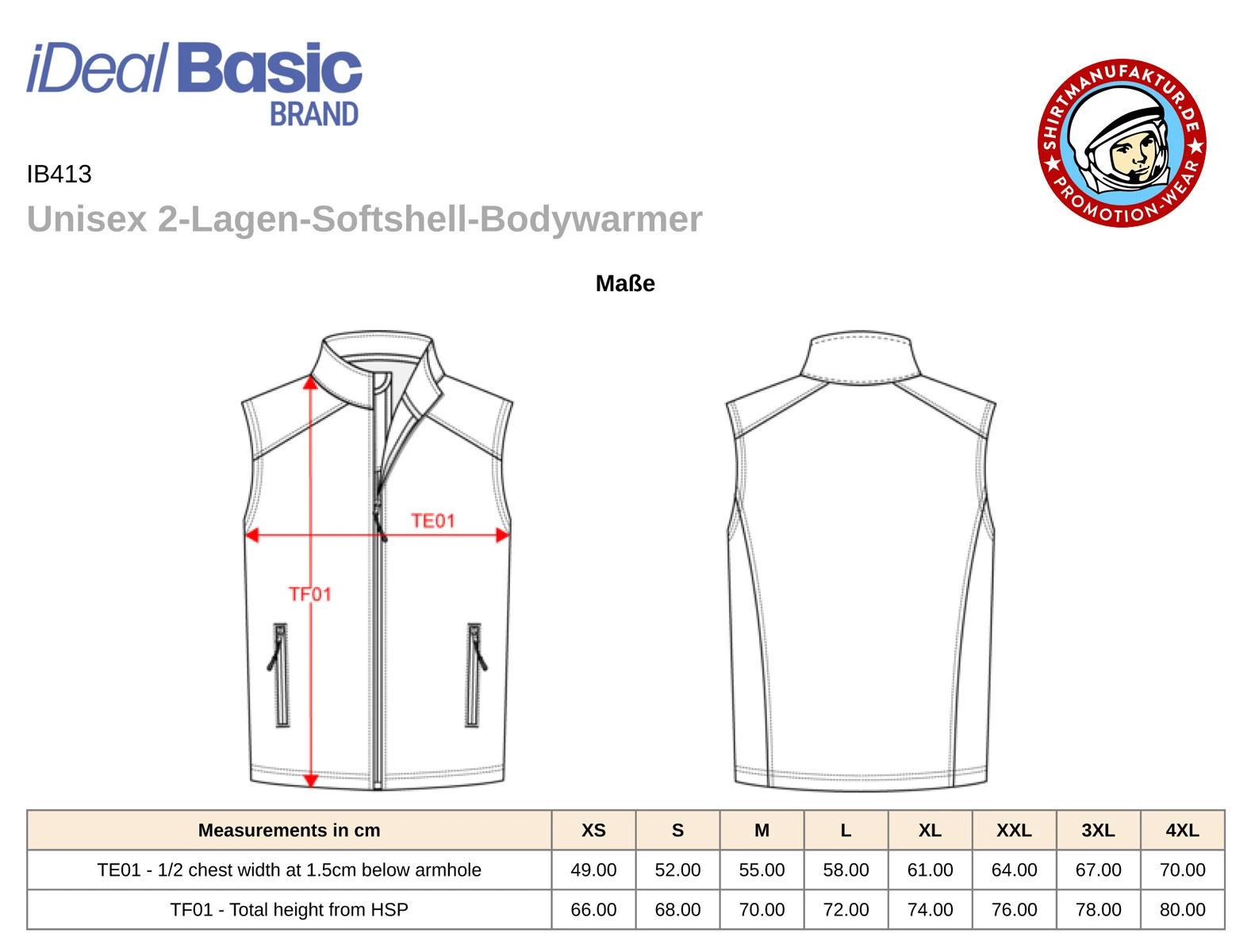Ideal Basic Unisex Softshell-Bodywarmer