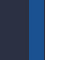 dark navy / royal blue / white