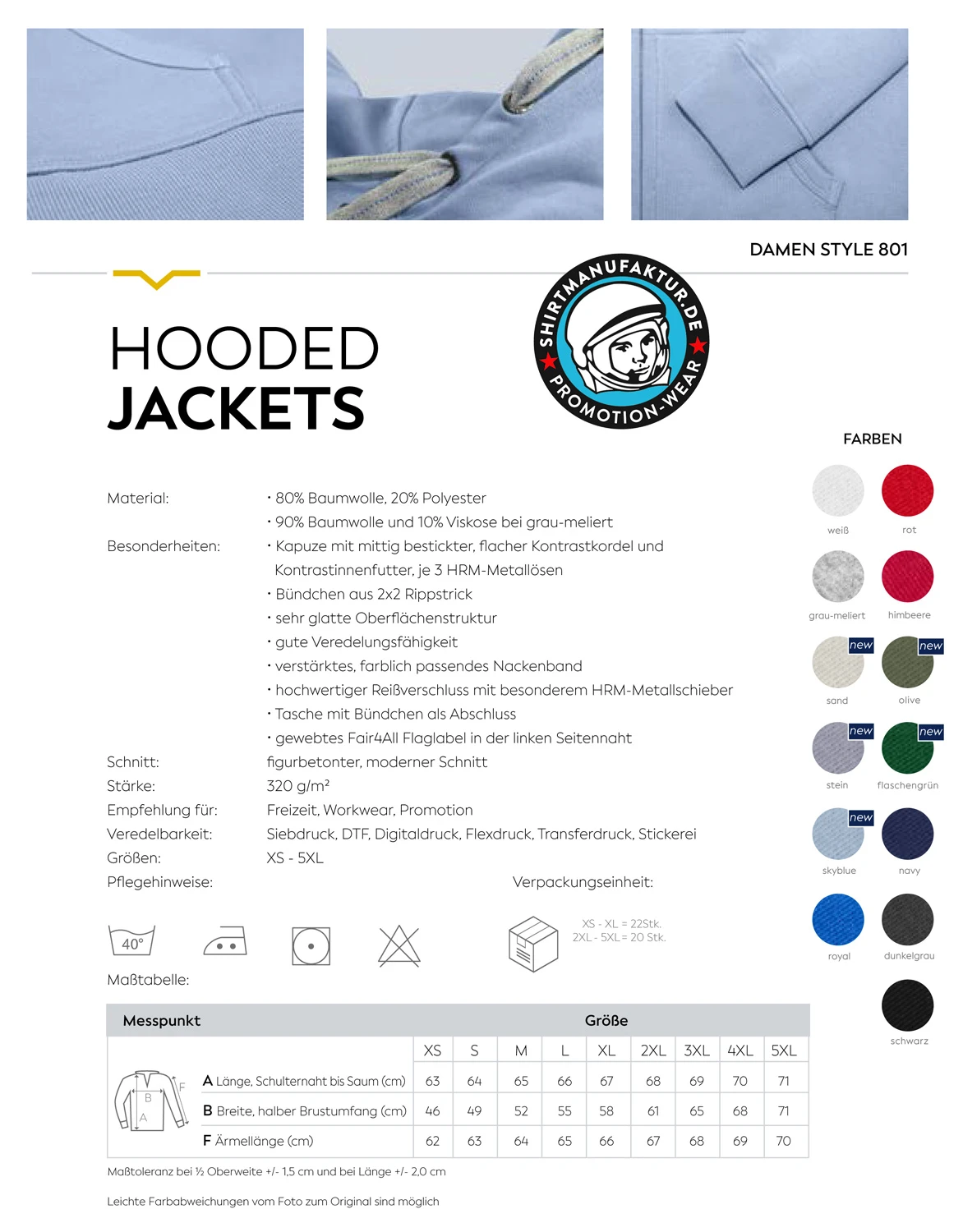 HRM Womens Hooded Jacket