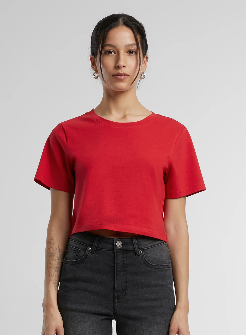 Build Your Brand Ladies Cropped Tee