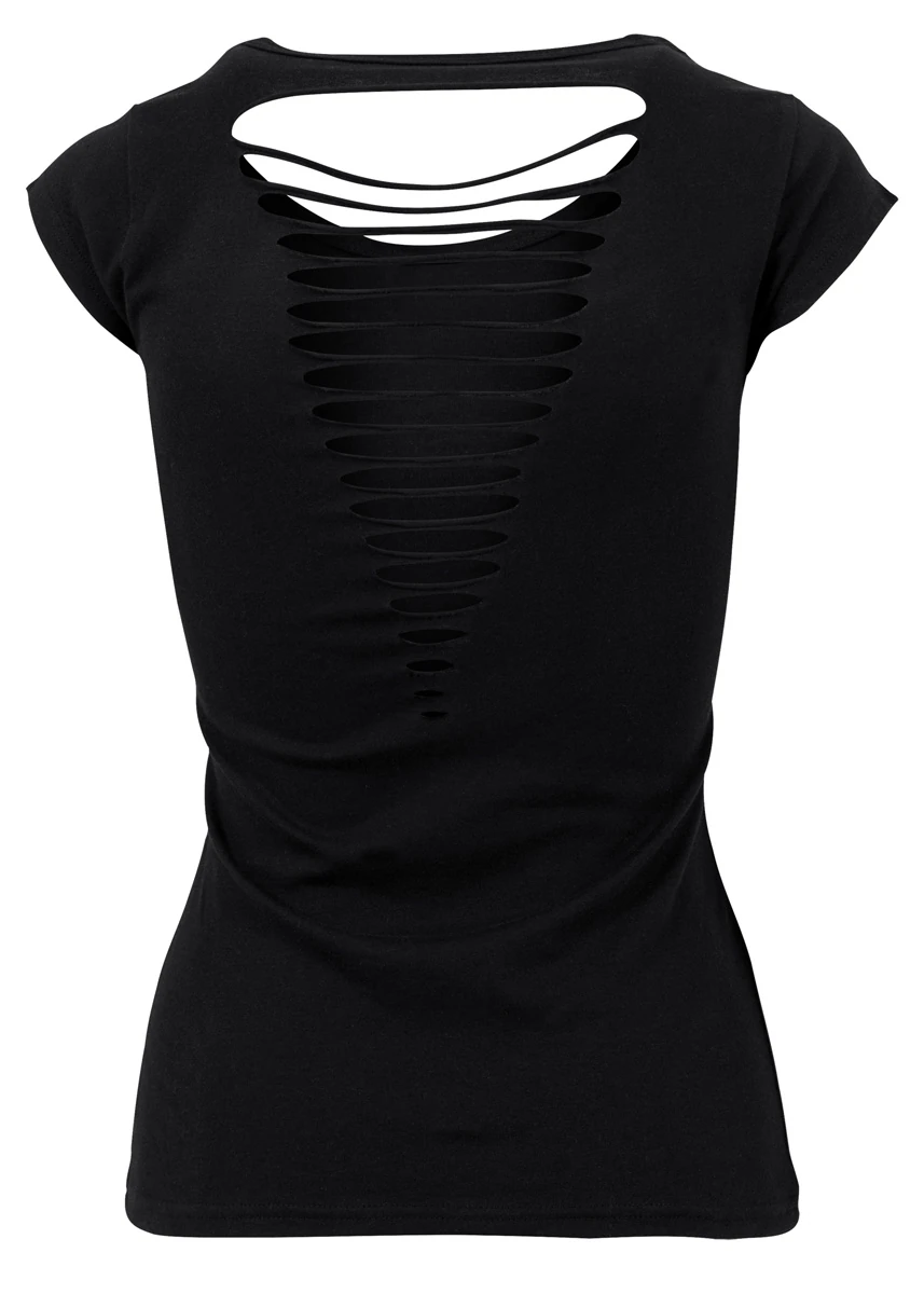 Build Your Brand Ladies Back Cut Tee