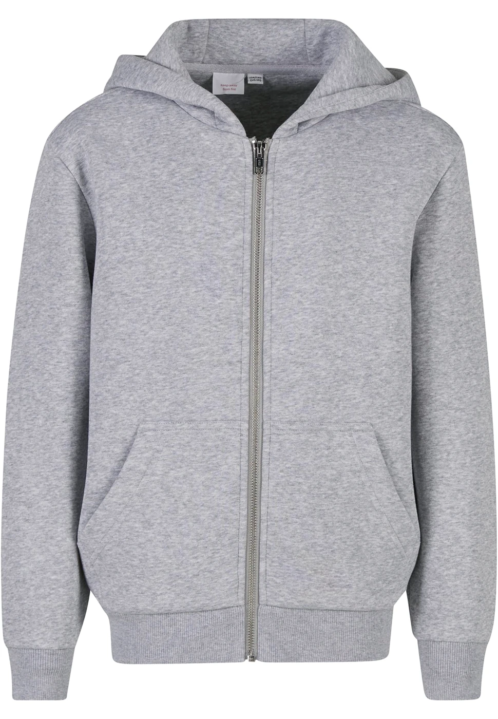Build Your Brand Kids Fluffy Zip Hoodie