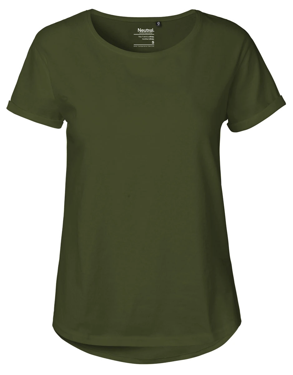 Neutral Ladies Roll Up Sleeve T-Shirt