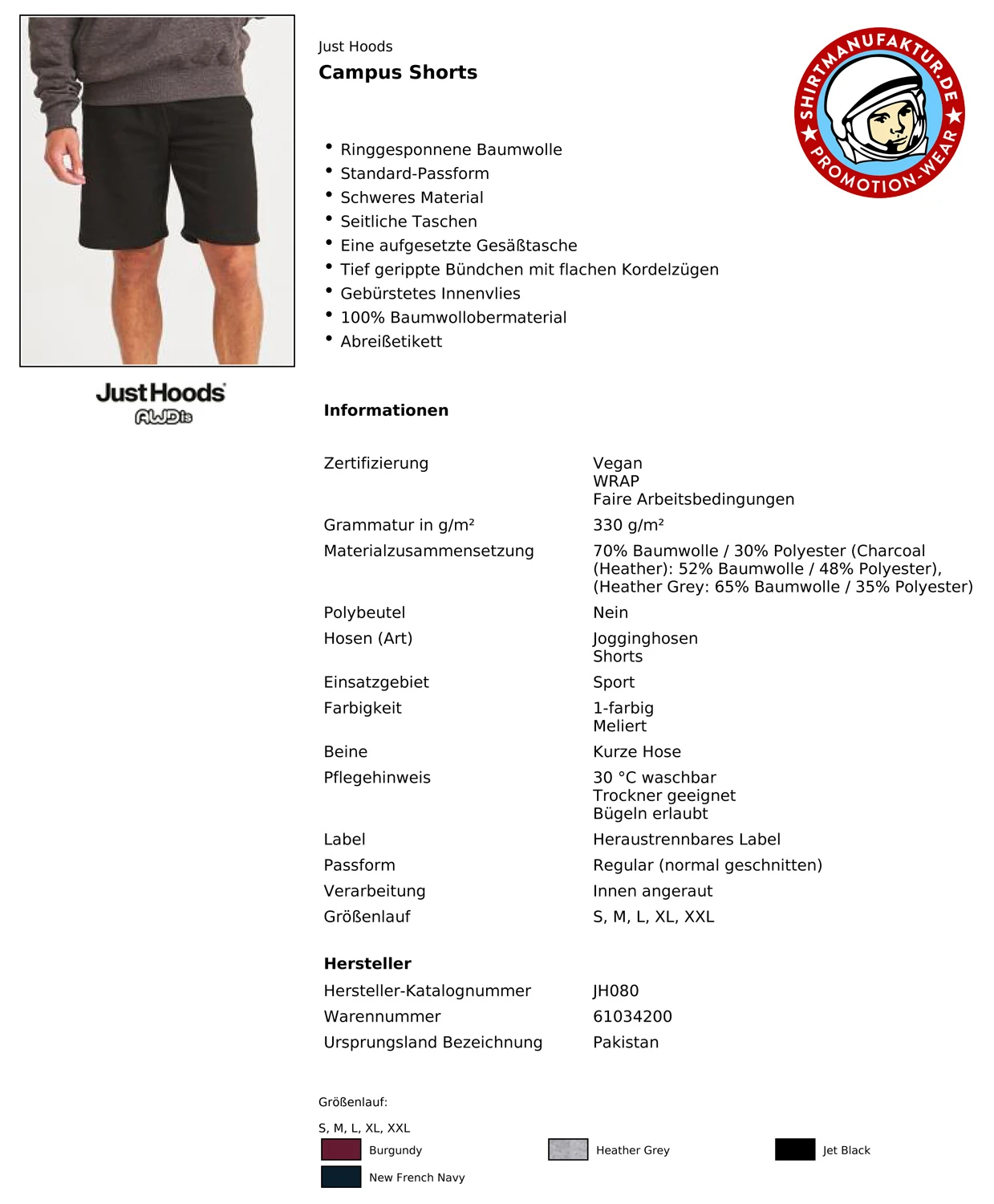 Just Hoods Campus Shorts