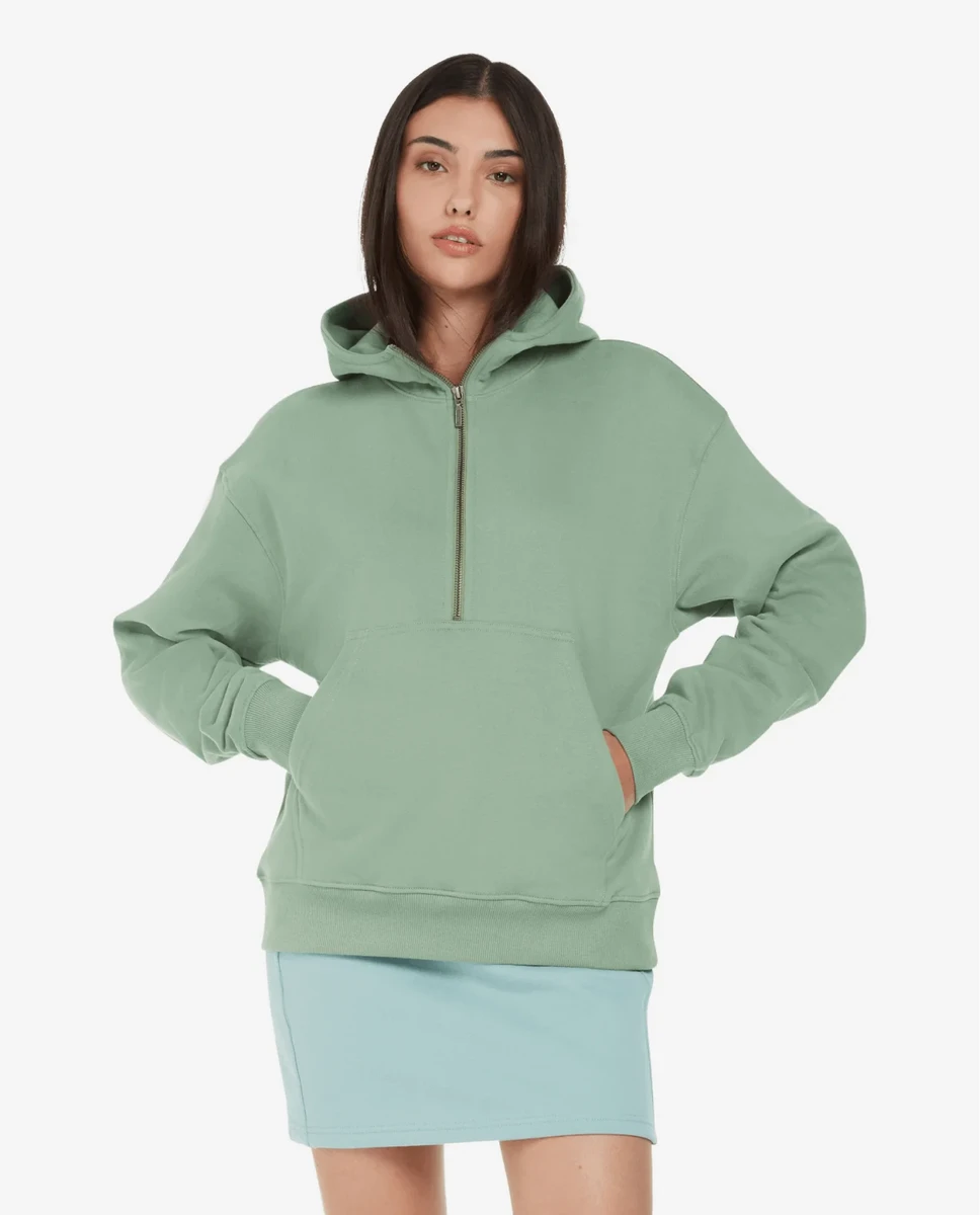 Earth Positive Womens Half-Zip Hoodie
