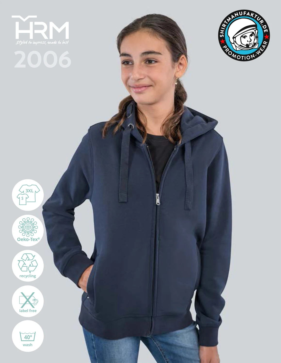 HRM Kids Premium Hooded Jacket