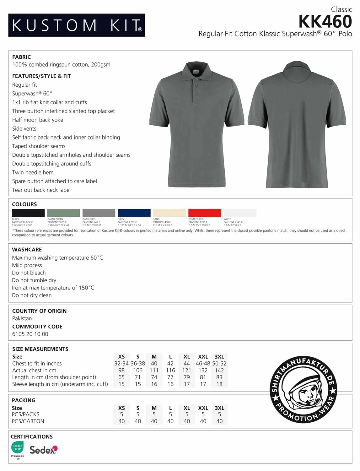 Kustom Kit Cotton Klassic Polo