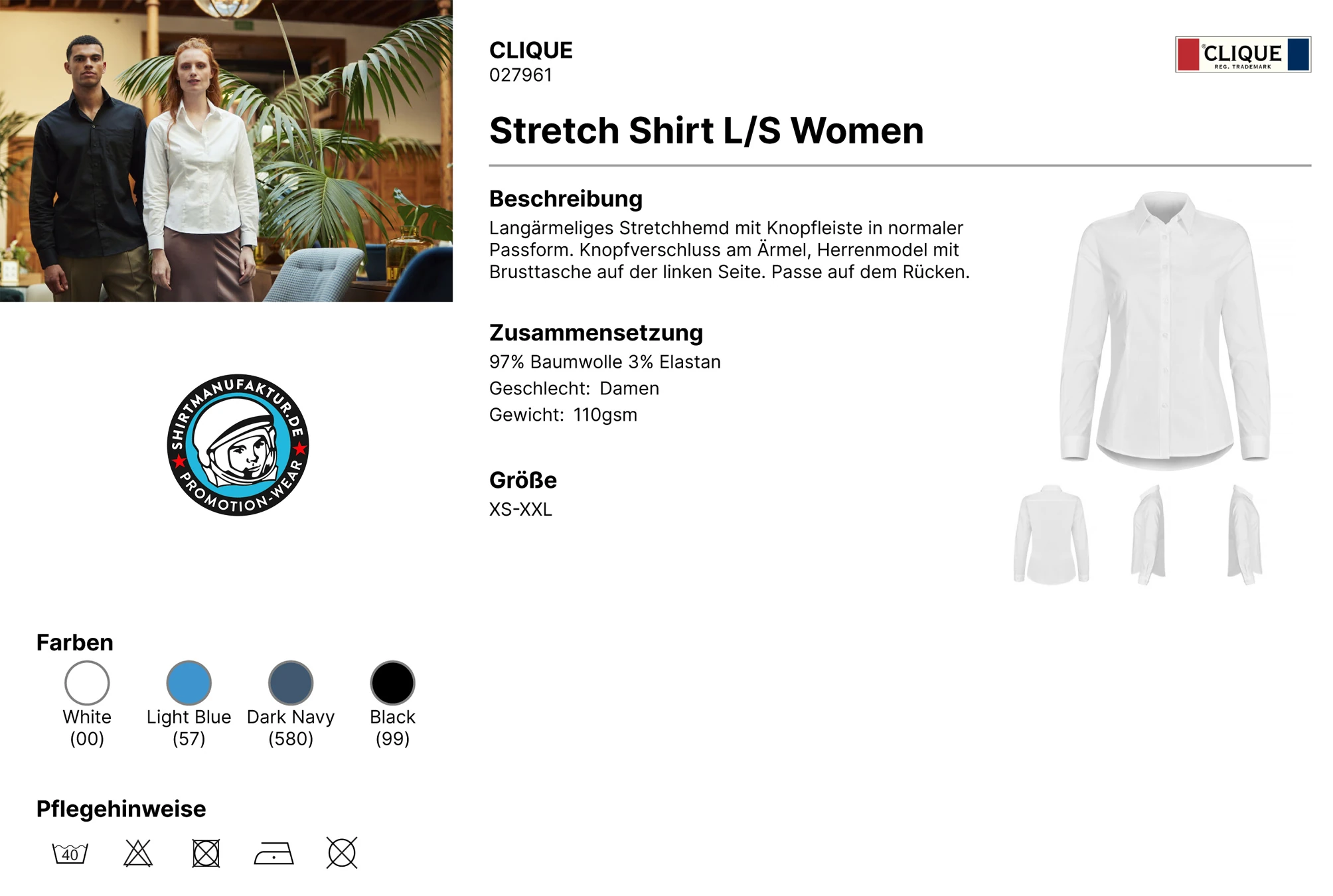 Clique Womens Stretch Blouse