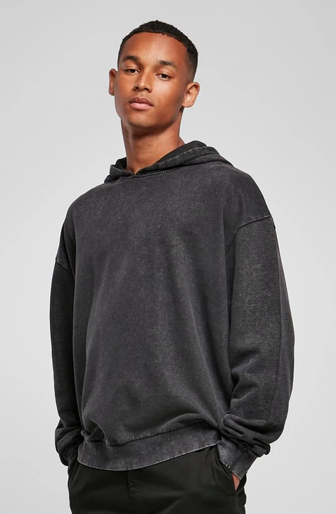 Build Your Brand Acid Washed Oversize Hoody