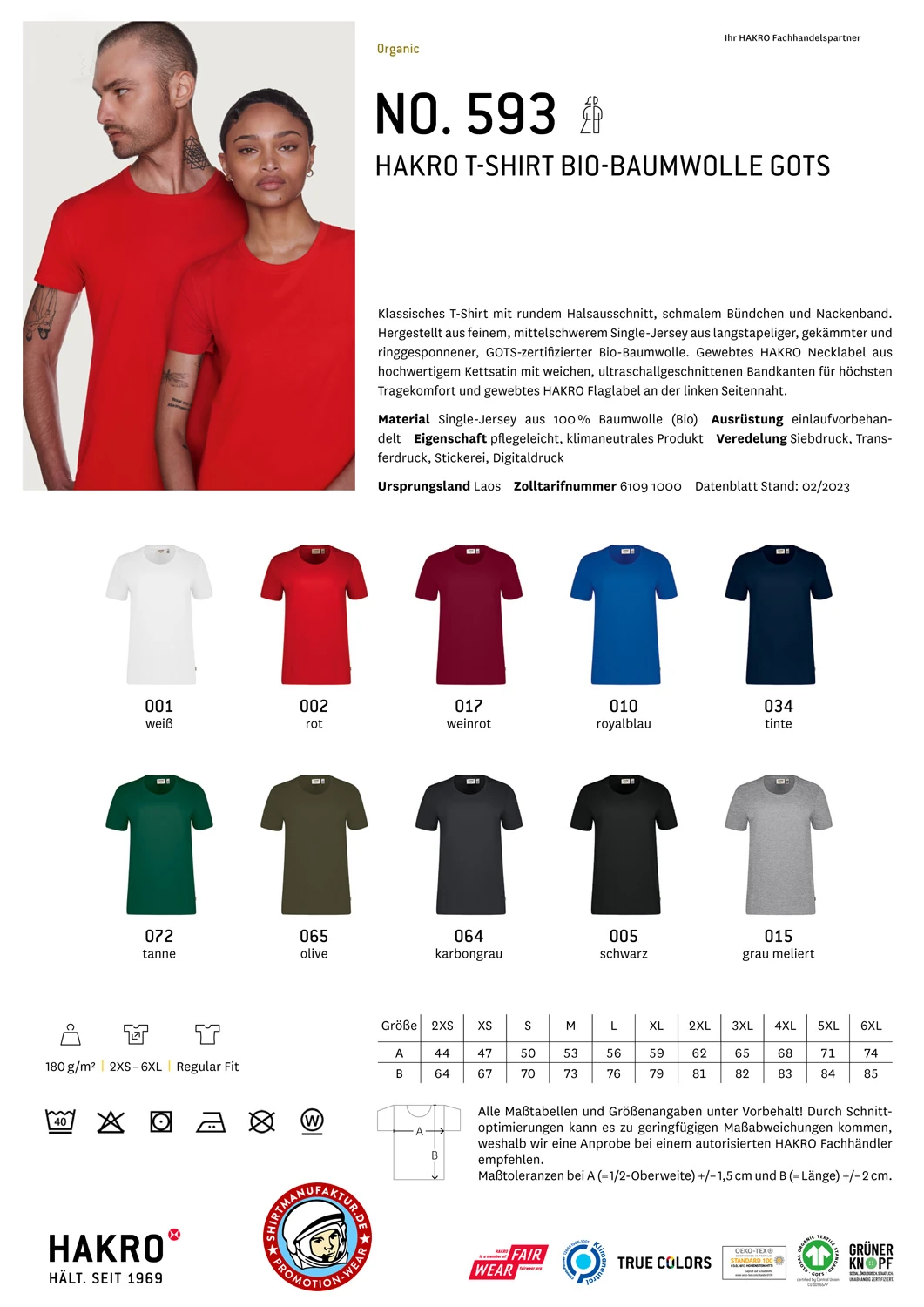 Hakro T-Shirt Bio-Baumwolle