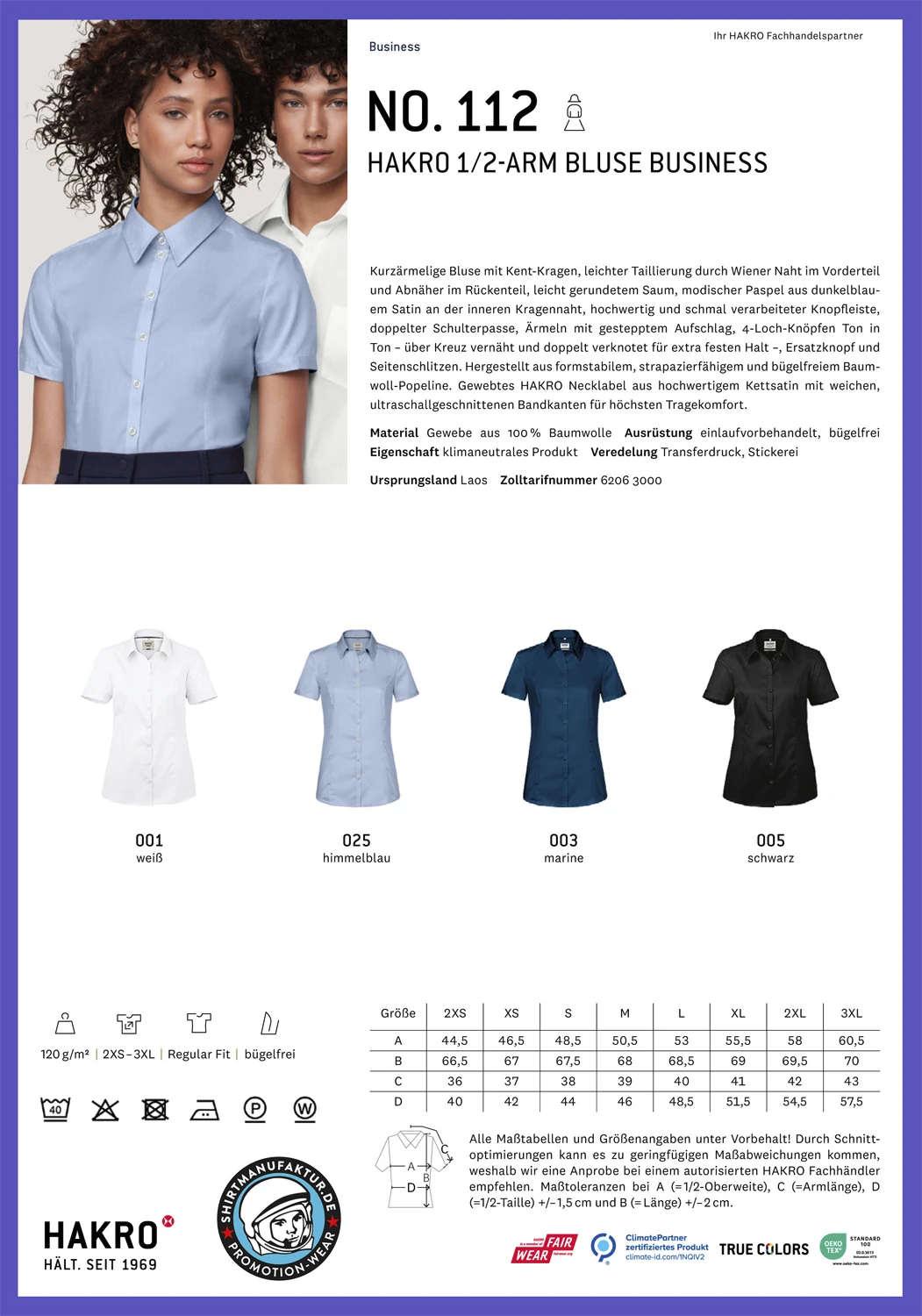 Hakro 1/2-Sleeve Blouse Business Hakro 1/2-Sleeve Blouse Business