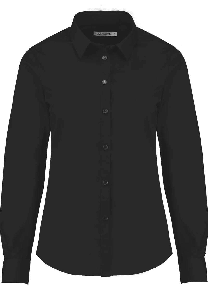 Kustom Kit Womens Poplin Blouse Longsleeve