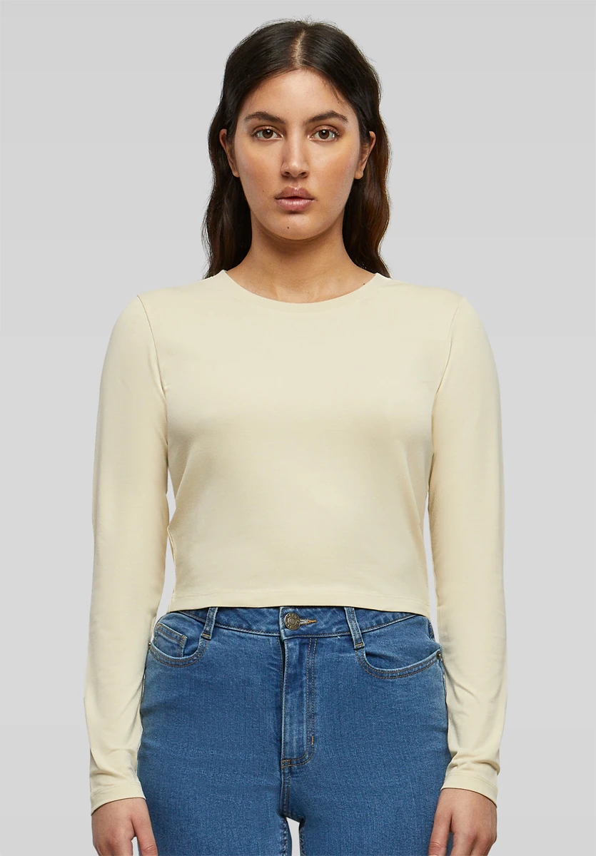 Build Your Brand Ladies Short Longsleeve Tee