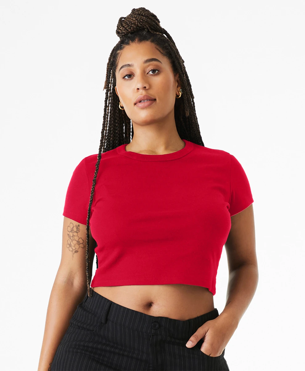 Bella Womens Micro Rib Baby Tee