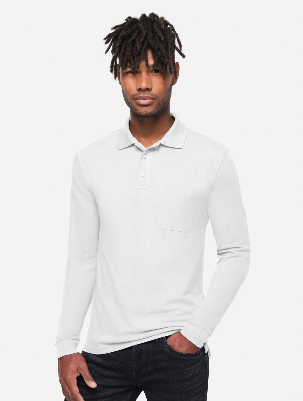 Hakro Pocket-Longsleeve-Polo Mikralinar Eco