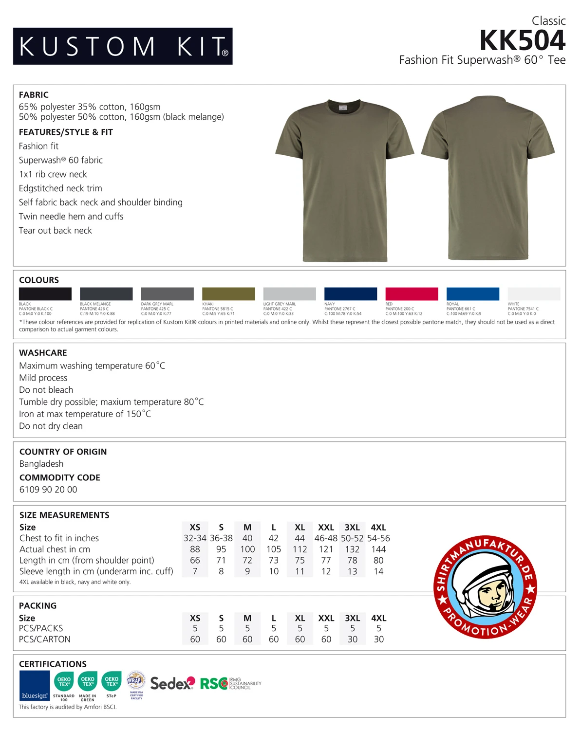 Kustom Kit Fashion Fit Tee