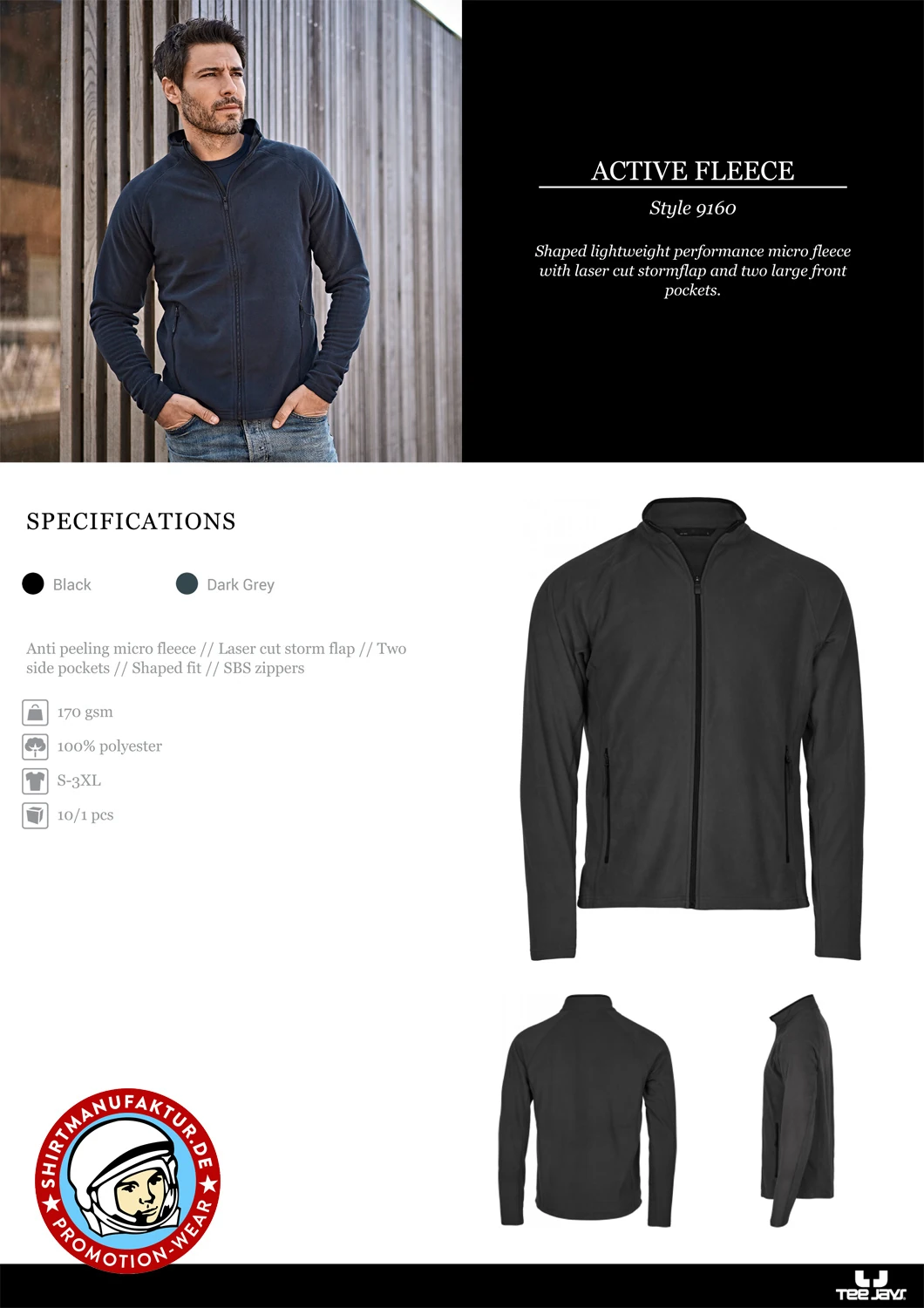 Tee Jays Mens Active Fleece