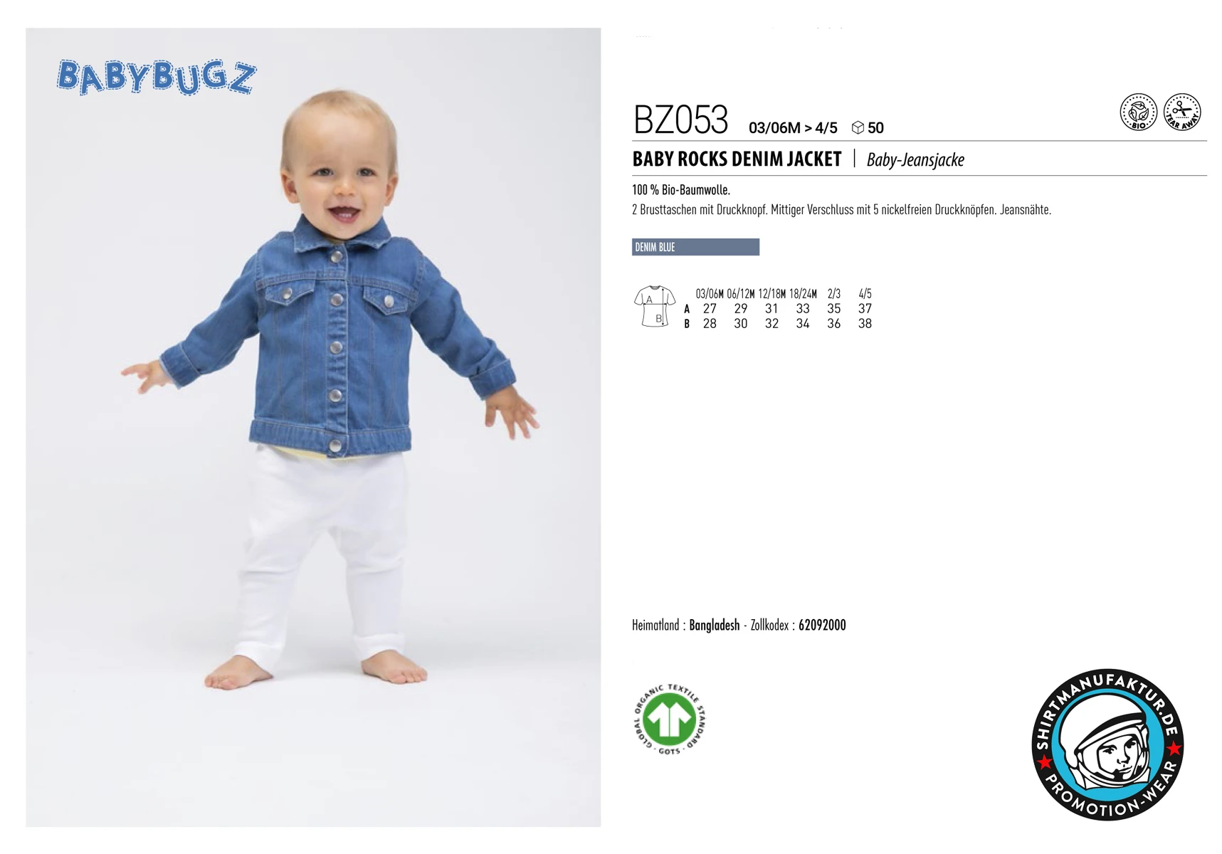 Babybugz Baby Rocks Denim Jacket