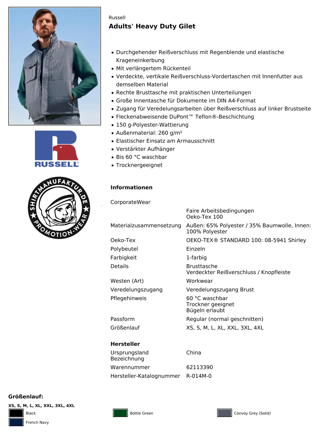 Russell Heavy Duty Gilet