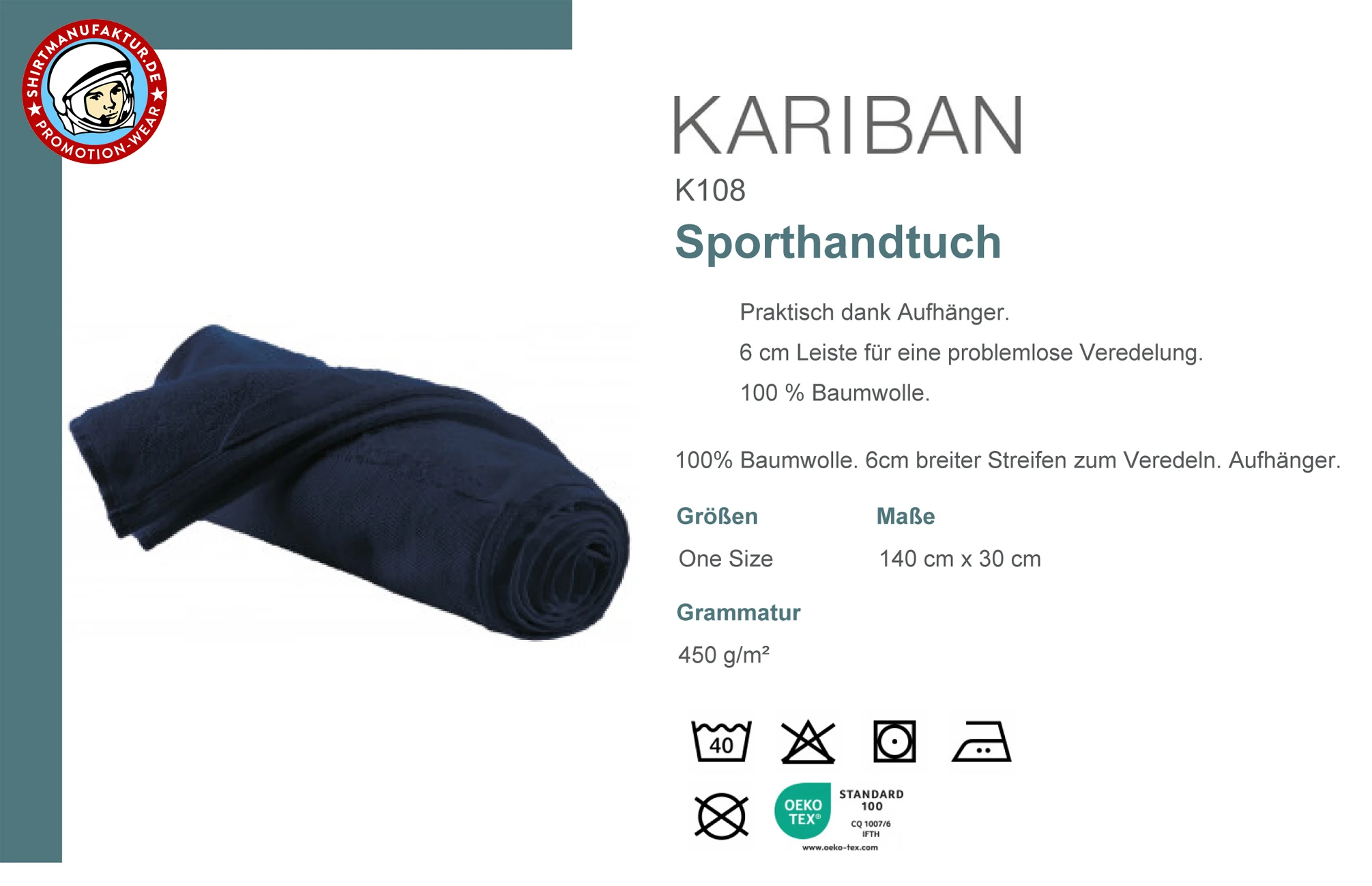 Kariban Sporthandtuch