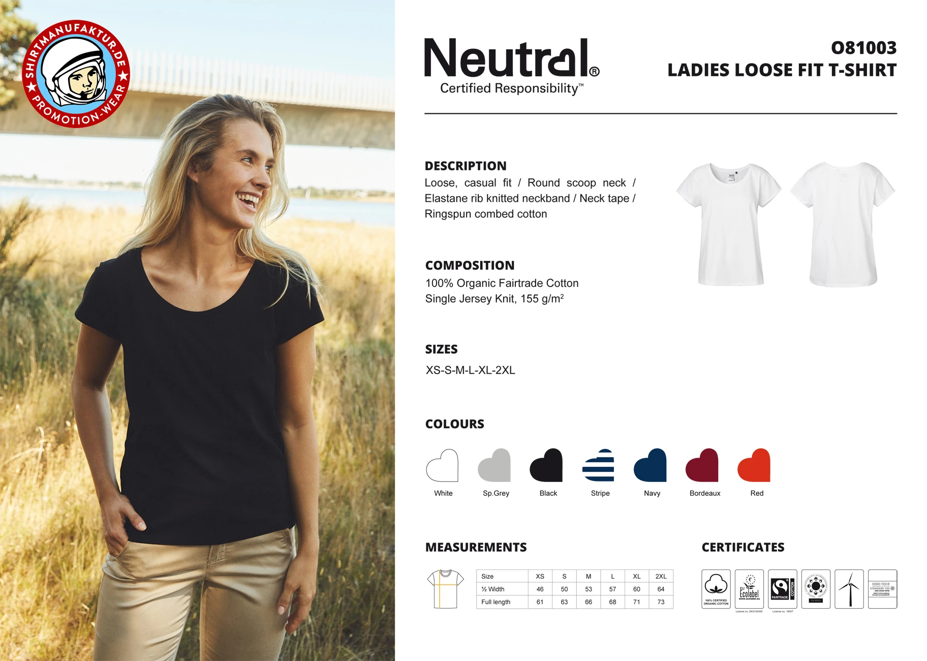 Neutral Ladies Loose Fit T-Shirt