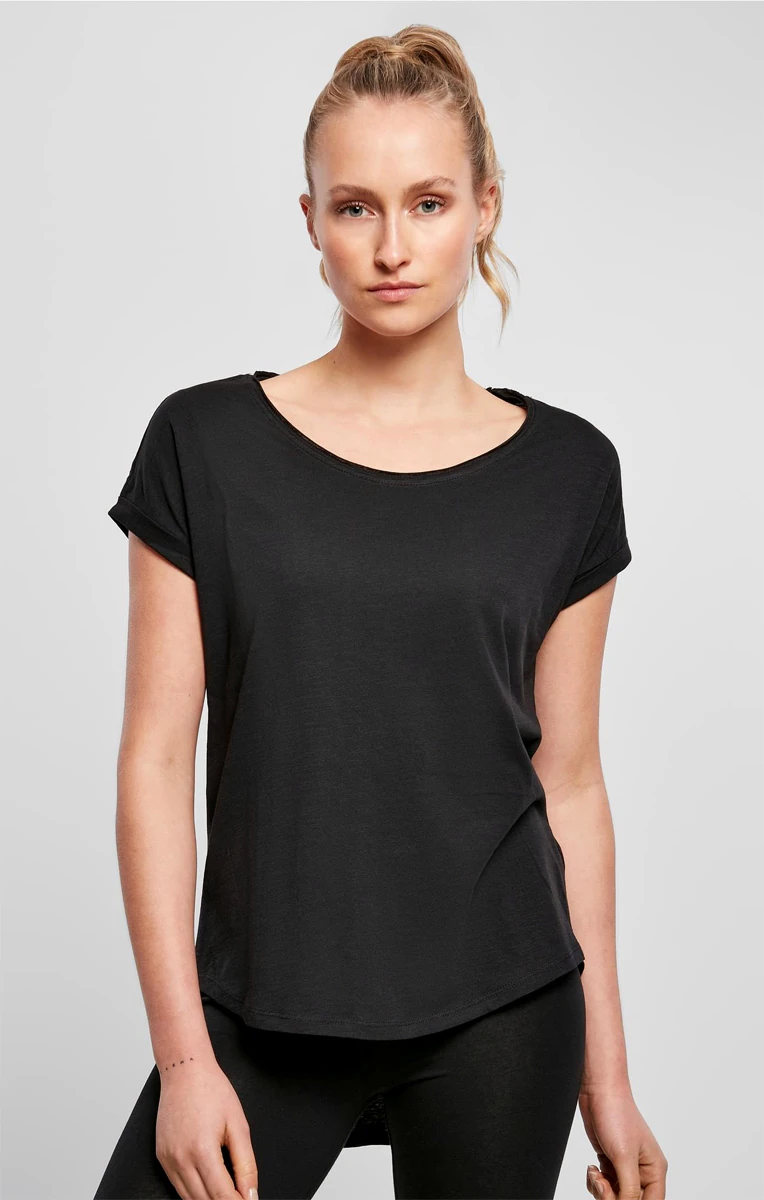 Build Your Brand Ladies Long Slub Tee