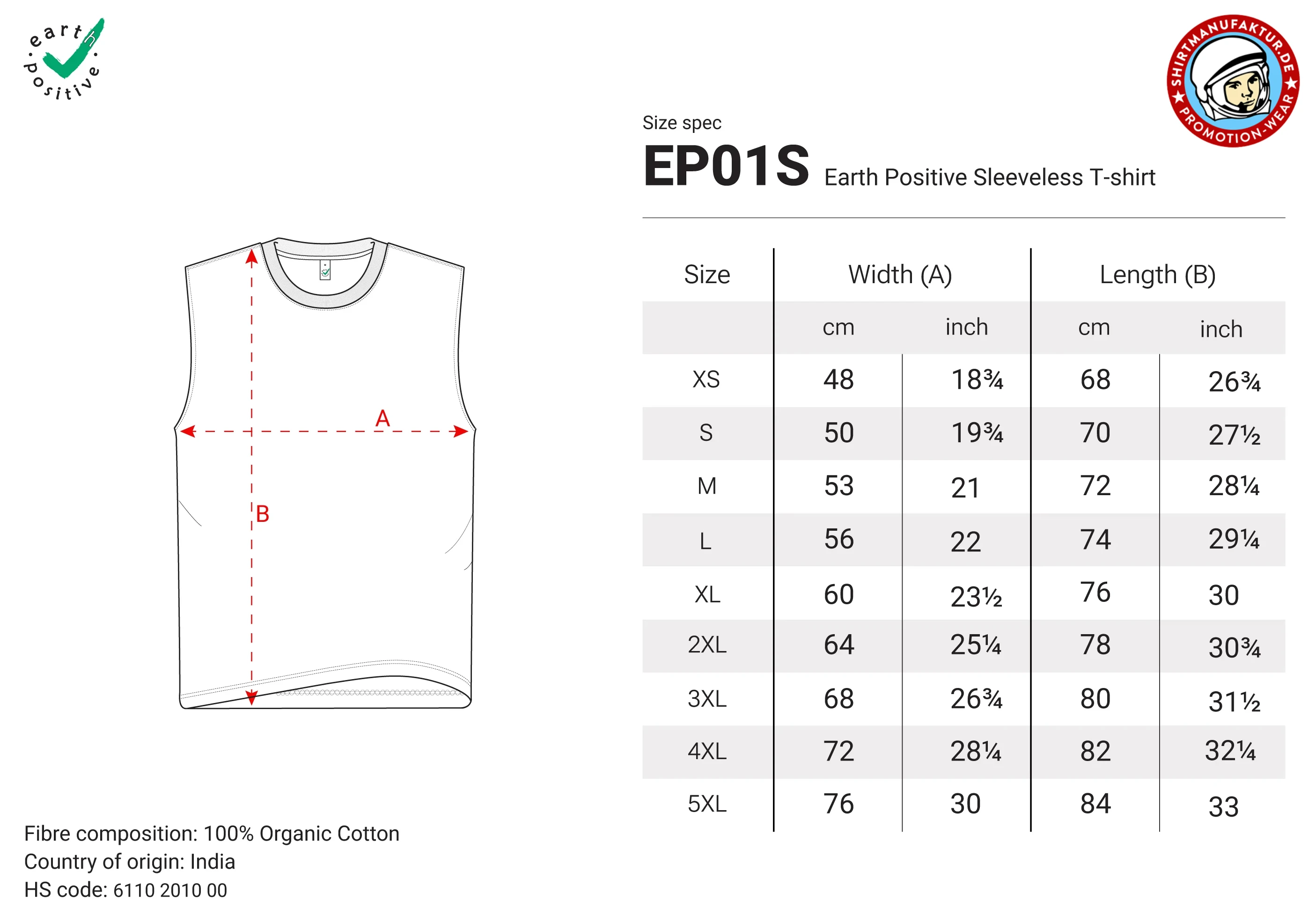 Earth Positive Sleeveless T-Shirt
