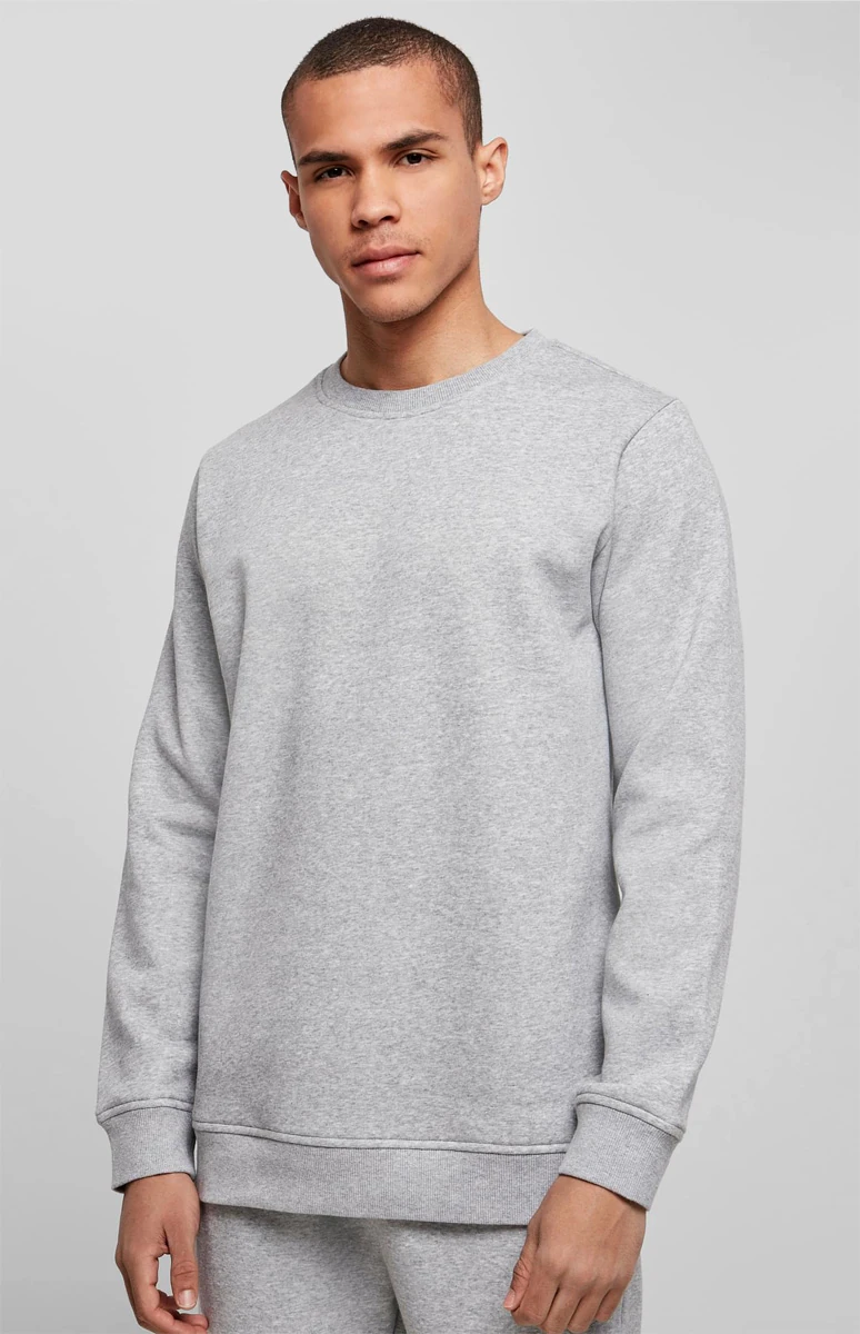 Build Your Brand, Organic Basic Sweater BY173, heather grey
