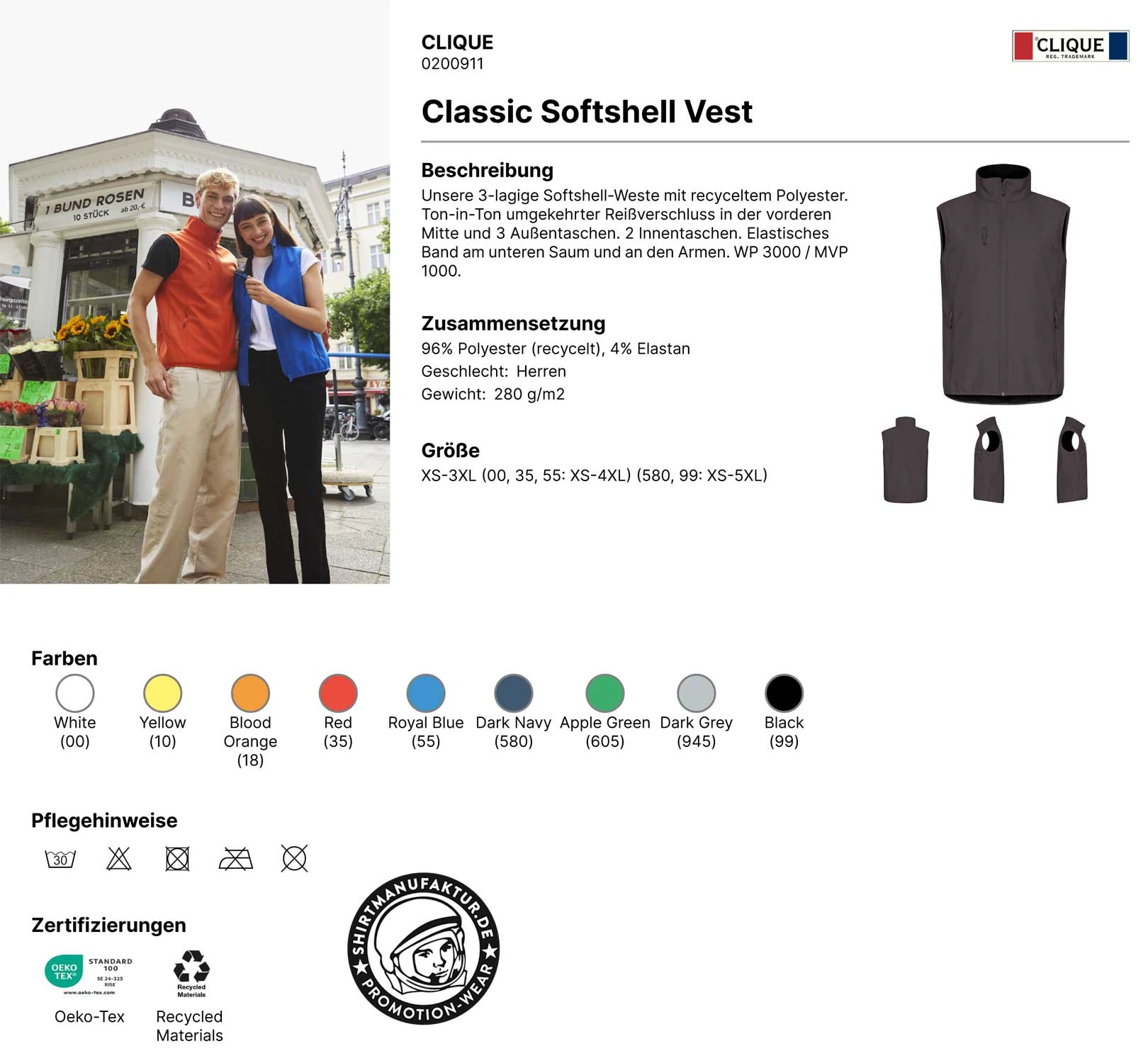 Clique Classic Softshell Vest