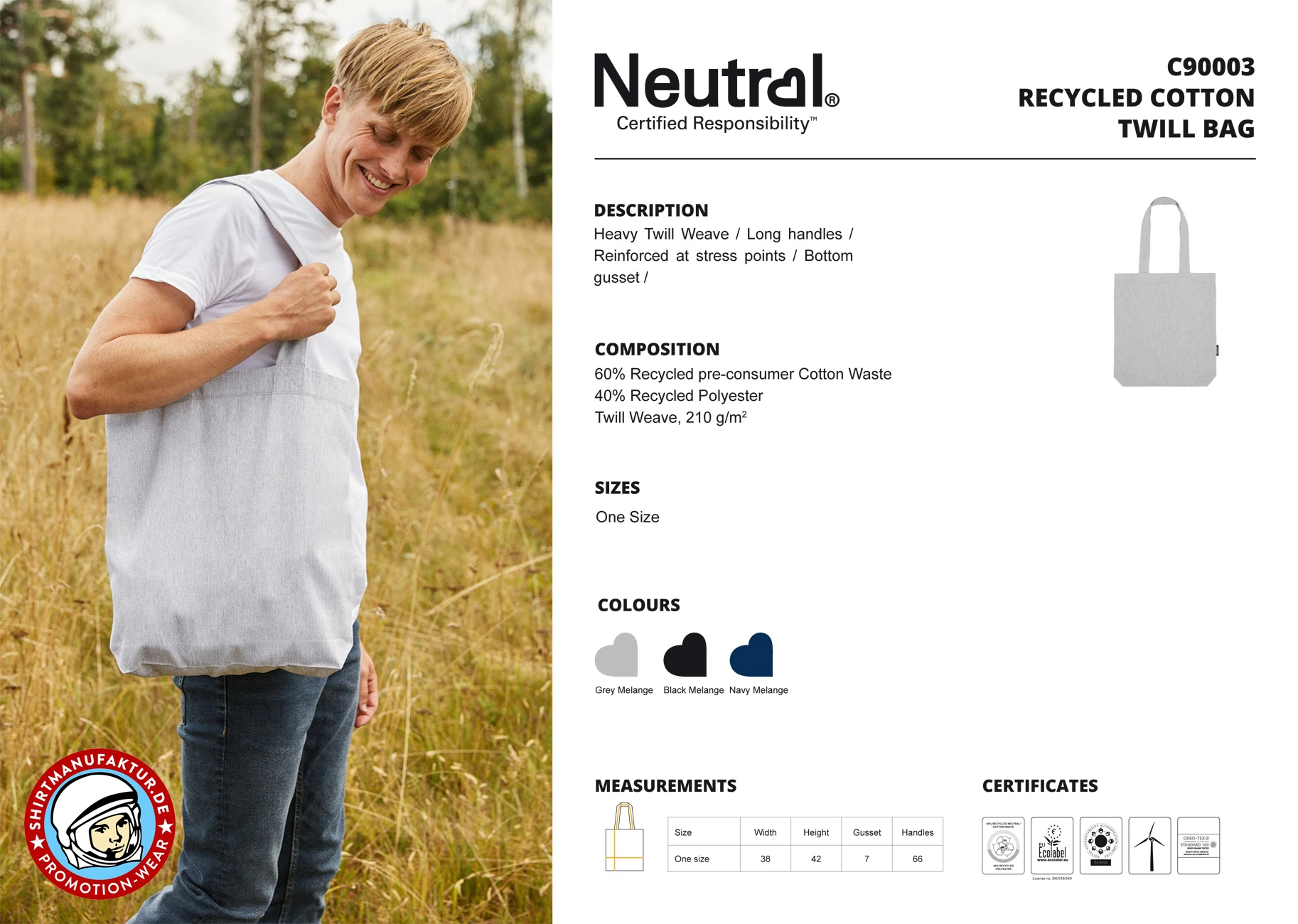 Neutral Recycled Twill Bag