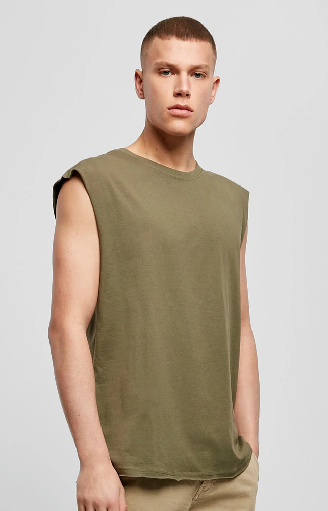 Build Your Brand, Sleeveless Tee BY049, olive