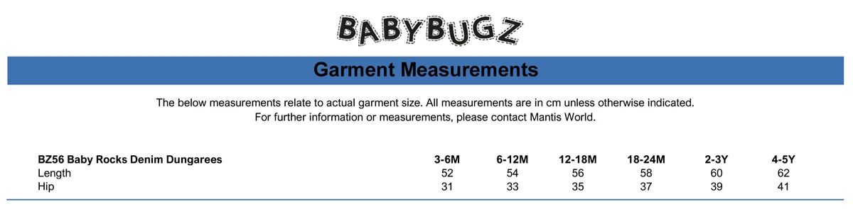 Babybugz Baby Rocks Denim Dungarees