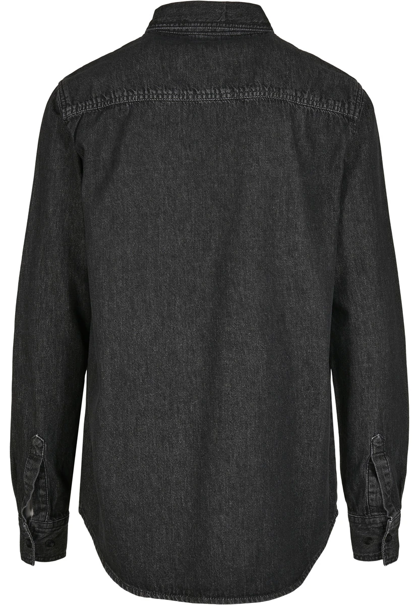 Build Your Brand, Denim Shirt BY152, black washed