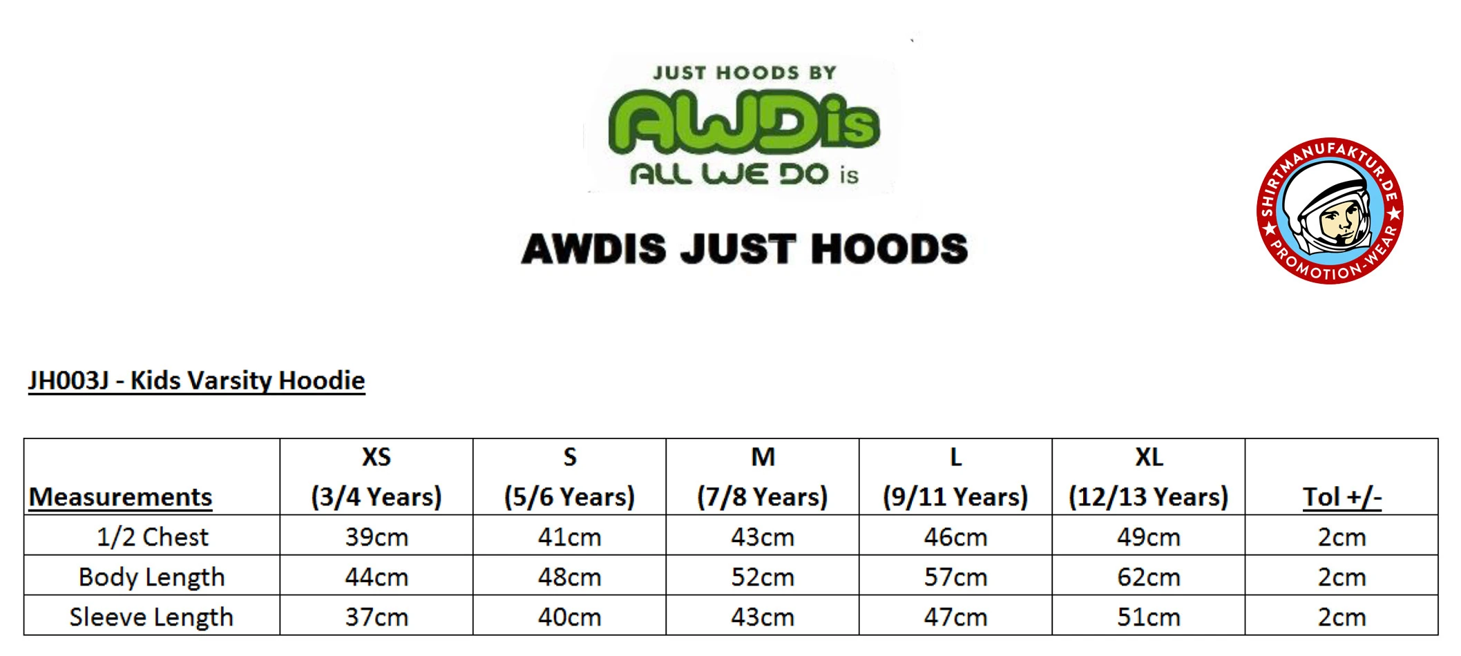 Just Hoods Kids Varsitiy Hoodie